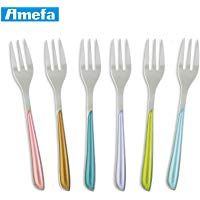 Amefa Eclat&nbsp;&ndash;&nbsp;Metallics Juego de 6&nbsp;para tartas tenedores de postre