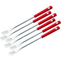 KUHN RIKON 32206 - Juego de tenedores para fondue (6 unidades), dise&ntilde;o de cruz suiza