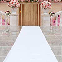 TRLYC 24/36/48 por 15/16ft Blanco Lentejuelas Aisle Runner Shimmer Pasillo para Boda Fiesta Cumplea&ntilde;os