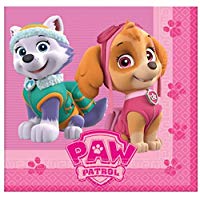 Paw Patrol-20 servilletas Desechables 33x33cm para Fiesta (Gabbiano 7147)