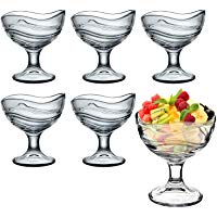 Juego de 6&nbsp;cuencos de vidrio, para aperitivos y postre o helado, vasos de c&oacute;ctel
