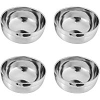 4pcs acero inoxidable ligero de 3&nbsp;boles para ni&ntilde;os, tentempi&eacute;s, cereales y hielo crema, sin BPA, 12&nbsp;cm