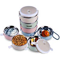 Portable Comedero y Bebedero para Viaje Acero Inoxidable Bowl Kit para Perros y Gatos Cuenco para Agua y Comida Prueba de Derrames Contenedor de Alimentaci&oacute;n para Viajes al Aire Libre (3 en 1)