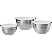 AmazonBasics - Juego de boles para mezclar de acero inoxidable, de 3 piezas