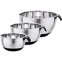 Velaze Ensaladera de Acero Inoxidable, Cuencos para Mezclado, 1.5 L/ 3L/ 5L Set de 3 Unidades, Cuencos de Cocina Multifuncional Boles