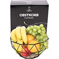 Chefarone - Cesto de frutas y vegetales de para m&aacute;s espacio en la encimera - Multiuso - Objeto decorativo para el mostrador de la cocina (26 x 26 x 12 cm)