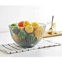 DMAR 25.5 * 14.5cm/28 * 7.5cm Negro Frutero Mesa, Frutero De Metal, Frutero Original Bowl Basket