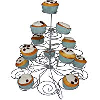 Kurtzy 4 Niveles Soporte Cupcakes - Metal Expositor Cupcakes con Capacidad para 23 Magdalenas y 30cm de Alto - Magdalena Soporte para Para Bodas, BabyShowers y Fiestas - Cupcake Stand