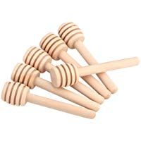 GOTOTOP 50pcs Set de Cazos de Tarro de Mermelada Miel Palo Barra para Dispensar, Recoger, Agitar Miel