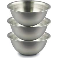 Menax - Cuenco de Cocina en Acero Inoxidable - Set de 3 - &Oslash; 19 cm