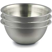 Menax - Cuenco de Cocina en Acero Inoxidable - Set de 3 - &Oslash; 21 cm