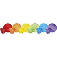 Excelsa Tazze & Co. - Juego de 6&nbsp;Tazas para caf&eacute;, de 9 cl, Cristal, 6,5&nbsp;x 6,5&nbsp;x 5,6&nbsp;cm