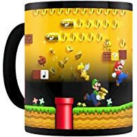 Super Mario la Ru&eacute;e Vers Les Piezas de Oro Taza, cer&aacute;mica,, 315&nbsp;ml/11&nbsp;oz