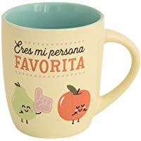 Mr. Wonderful WOA08820ES Taza Eres mi Persona Favorita, Color Amarillo, Compuesto, 14x15x8 cm
