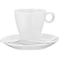 WMF Barista Taza Espresso con Plato y Pala, Porcelana, Blanco