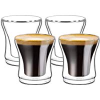 Ecooe - Juego de 4 Vasos t&eacute;rmicos para Espresso (120 ML)