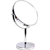 HIMRY&reg; Cosm&eacute;tica Espejo, Espejos para ba&ntilde;o, espejo de mesa, 8 pulgadas, Espejo 360 &deg; de rotaci&oacute;n, 19 cm Espejos, con cara Doble: Est&aacute;ndar + 3/5/7/10 aumentos. KXD-3108