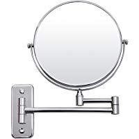 Espejo para montar en pared Songmics, para maquillaje, afeitado y ba&ntilde;o, giratorio telesc&oacute;pico de 360 &deg;