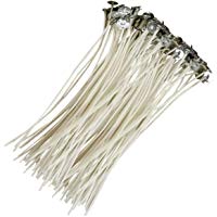 JZK&reg; 100 x 200mm&nbsp;cera Mechas de vela Con base / Sustentador , no fumar,Pre-encerado,N&uacute;cleo de algod&oacute;n natural, Para la fabricaci&oacute;n de velas de bricolaje