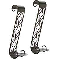 Hosley de Conjunto de 2 hierro Pilar Vela pared sconces- 14 cm de alto. Ideal para Spa, aromaterapia, boda. Hecho a mano por artesanos O4.