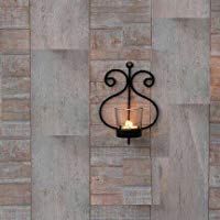 CraftVatika hierro negro candelabro vela portavelas de pared
