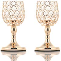 VINCIGANT Portavelas de Cristal, Ideal para centros de Mesa, Navidad/A&ntilde;o Decoraci&oacute;n