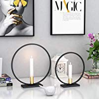 Baffect Season Candle Holder Set of 2, Sostenedor de la Vela de Hierro Sostenedor de la luz de la Boda Decoraci&oacute;n de la Mesa de Centro Objetos para la Cena de la Cena del Banquete de Boda