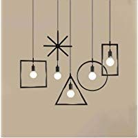 L&aacute;mpara De Techo Industrial L&aacute;mpara De Techo Retro Cafe Bar Hierro Negro Forma Geom&eacute;trica Colgante Ajustable L&aacute;mpara Creativa 5 Fuente De Luz (Sin Bombilla)