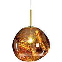 YUEYE L&aacute;mpara Colgante Irregular Sala de Estar Dormitorio Restaurante Hogar para D20/30/40 cm Moderno Plata Oro Cobre Espejo L&aacute;mpara Colgante de Techo Derrite Lava Ara&ntilde;a