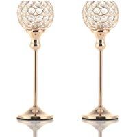 VINCIGANT Candelabros de Metal de Cristal, Ideales para centros de Mesa, decoraci&oacute;n de Bodas, A&ntilde;o