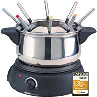 Silva Homeline fo810&nbsp;Fondue 1500&nbsp;W con Ajuste de Temperatura fo810&nbsp;Manual Acero Inoxidable, Negro