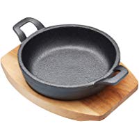 ARTES&Agrave; Master Class 12 cm Hierro Fundido Plato con Madera de Arce Tabla para Servir