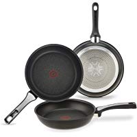 Tefal Expertise Set de 3 Sartenes de aluminio de 21, 24 y 26 cm, antiadherente con extra de titanio, aptas para todo tipo de cocinas incluido inducci&oacute;n