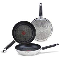 Tefal Emotion - Sart&eacute;n de Aluminio, Antiadherente Titanium Extra, Exterior Resistente en Acero, para Todo Tipo de Cocinas Incluido Inducci&oacute;n