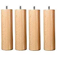Wood Select Lot 4&nbsp;Patas Madera 20&nbsp;cm Barniz Natural