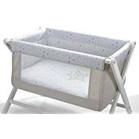 MINICUNA TIJERA ACOLCHADA CON VENTANA ESTRELLA DORMILONA BEIGE