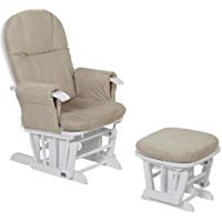 Tutti Bambini GC35 Reclinable Glider Chair and Stool (White)