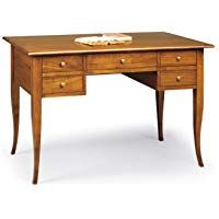 Gi&ograve; Luxury Escritorio, Estilo Clasico, en Madera Maciza y MDF con Acabado Nogal Pulido