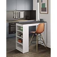 Modern Loft Mesa Ramsay, 115 x 50 x 102.7 cm, Blanco y Negro