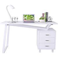 SixBros. Mesa de Ordenador Lustre Blanco - CT-3533/2181