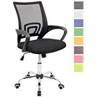 CashOffice - Silla de Escritorio Ergon&oacute;mica, Silla de Oficina Giratoria con Respaldo Transpirable (Negro)