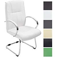 CLP Silla Estilo Cantil&eacute;ver Basel V2 Tapizada En Cuero PU I Silla De Conferencias con Reposabrazos I Silla De Espera Acolchada I Color:
