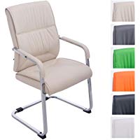CLP Silla de Visita Anubis en Cuero Sint&eacute;tico I Silla de Reunion en Estilo Cantil&eacute;ver I Silla Conferencia con Base de Metal I Color: