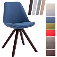 CLP Silla de Visita Toulouse Squar en Tela I Silla Comedor con Respaldo I Silla de Espera con Base de Madera I Butaca de Sal&oacute;n N&oacute;rdica I Color: