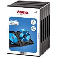 Hama 49686 - Carcasa para DVDs (5 unidades), negro