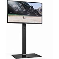 FITUEYES Soporte Giratorio de Suelo para TV de 32-65 Pulgadas Altura Ajustable Soporte de Televisi&oacute;n LCD LED OLED Plasma Plano Curvo TT107501MB
