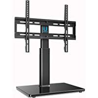 FITUEYES Soporte Giratorio de TV de 32-50 Pulgadas Altura Ajustable Soporte de Mesa para TV LCD LED OLED Plasma Plano Curvo TT104501GB-G