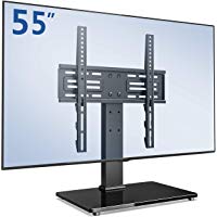 FITUEYES Soporte de TV de 27-55 Pulgadas Altura Ajustable Soporte de Mesa para TV LCD LED OLED Plasma Plano Curvo TT103701GB