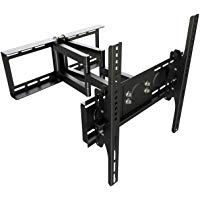 RICOO Soporte de Pared para TV R08 Mueble para televisores Brazo Colgante Soportes Inclinable y Giratorio 3D OLED LED LCD Plasma 4K Curvo VESA 400x400 Universal para televisor Negro
