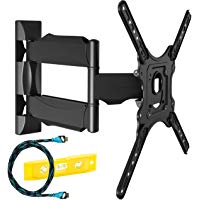 Invision Ultra Delgado Soporte de TV de Montaje de Inclinaci&oacute;n Giratoria &ndash; Para Pantallas LED, LCD, Plasma y Curvadas de 24 - 55 pulgadas - Ahora Incluye cable HDMI de 1,8 m (HDTV-E)